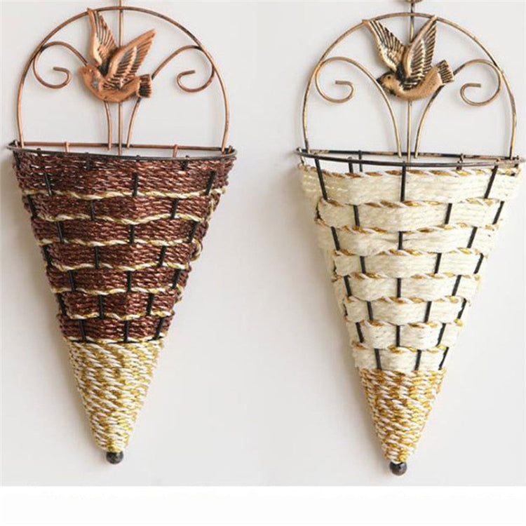 Wall Wicker Hanging Rttan Vase Basket Farm Decoration, Random Color Delivery My Store