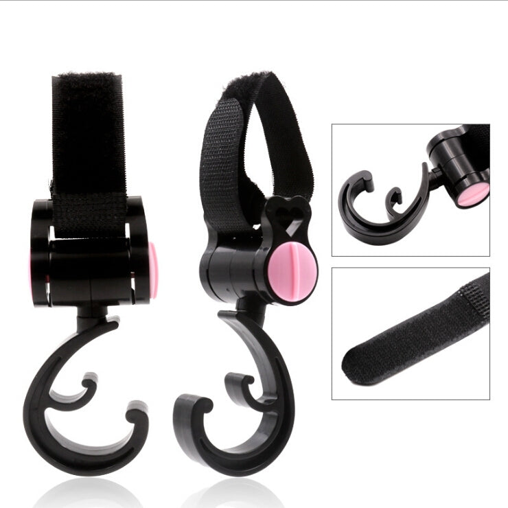 2 PCS/LOT Baby Stroller Accessories Hook Multifunction Baby Stroller Black Plastic Hook