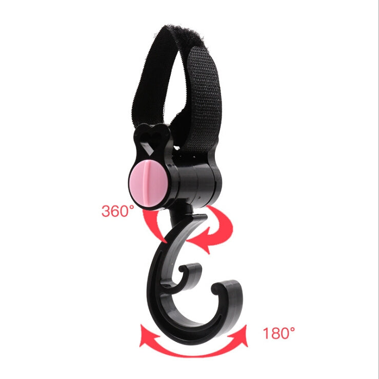 2 PCS/LOT Baby Stroller Accessories Hook Multifunction Baby Stroller Black Plastic Hook-Reluova