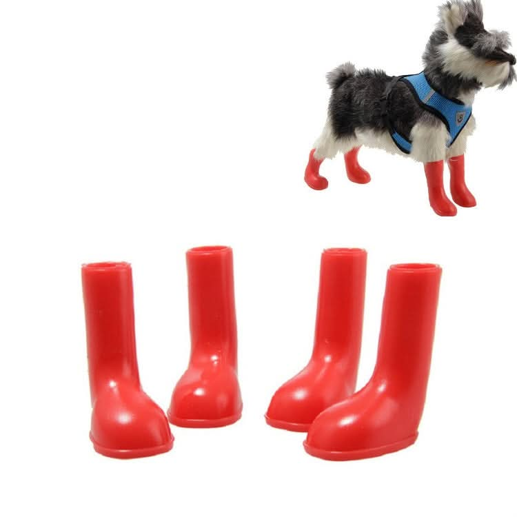 4 PCS/Set Pet Rain Boots Waterproof Non-slip Dog Shoes - Reluova