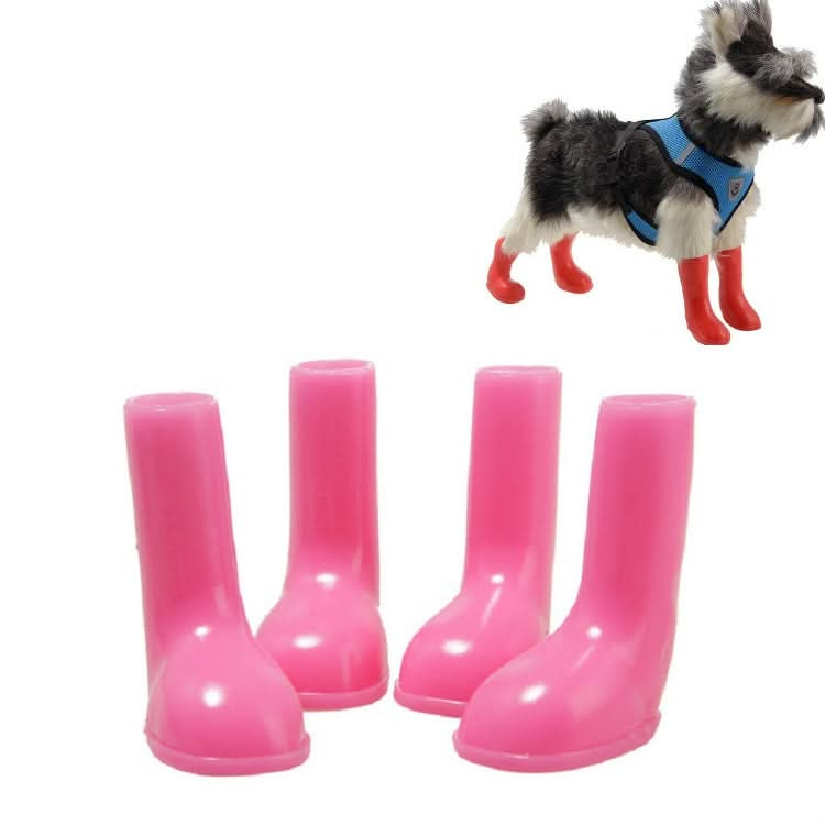 4 PCS/Set Pet Rain Boots Waterproof Non-slip Dog Shoes - Reluova