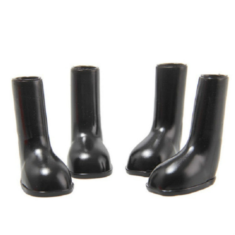 4 PCS/Set Pet Rain Boots Waterproof Non-slip Dog Shoes, Size:S(Black)-Reluova