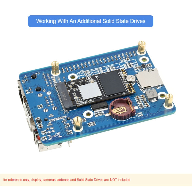 Waveshare CM4-IO-BASE-C For Raspberry Pi Compute Module 4 Mini Base Board, 23228