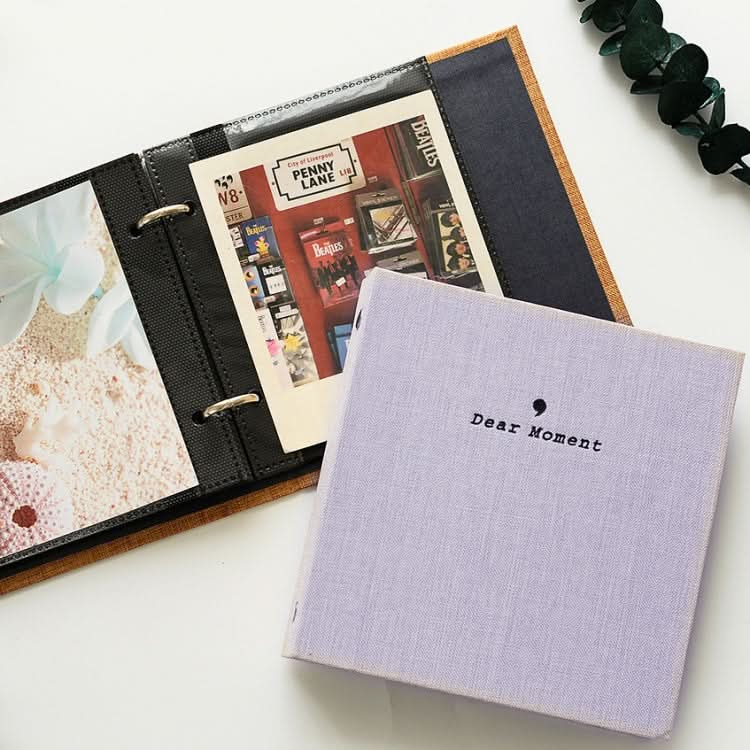 Cotton Linen Loose-leaf Album Movie Ticket Postcard Storage Book