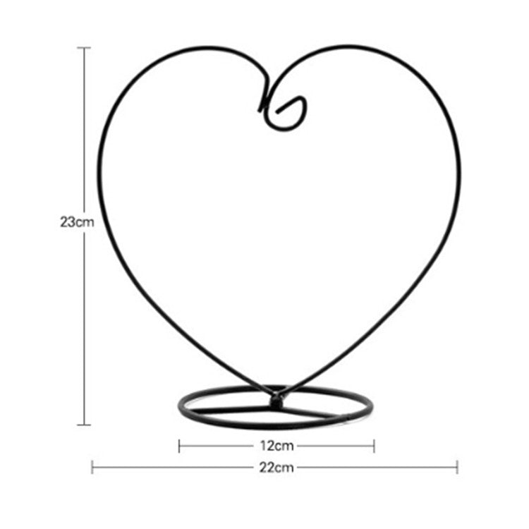 Heart-shaped Flower Stand Iron Frame Micro Landscape Ecological Bottle Shelf My Store