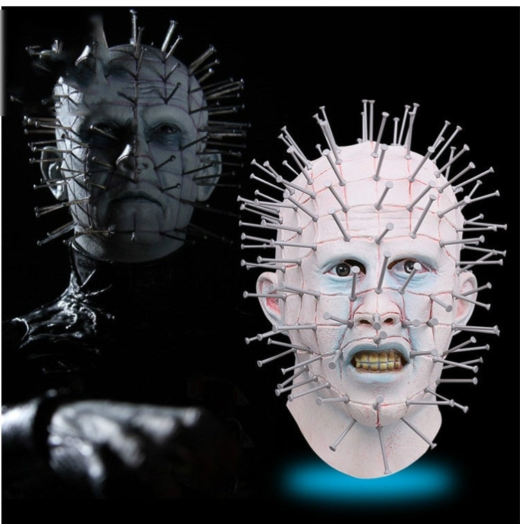 Halloween hat Hellraiser Scary Pinhead Masks Grimace Monster Adult Cosplay My Store