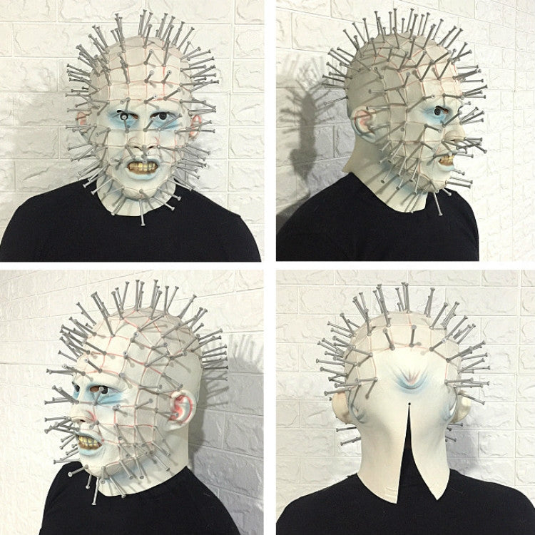 Halloween hat Hellraiser Scary Pinhead Masks Grimace Monster Adult Cosplay