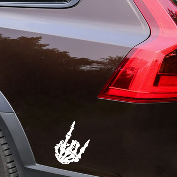 10 PCS QYPF Skull Finger Pattern Car Sticker Vinyl Decoration, Size: 15x9cm - Reluova 