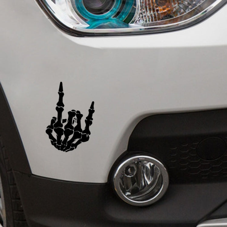 10 PCS QYPF Skull Finger Pattern Car Sticker Vinyl Decoration, Size: 15x9cm - Reluova 