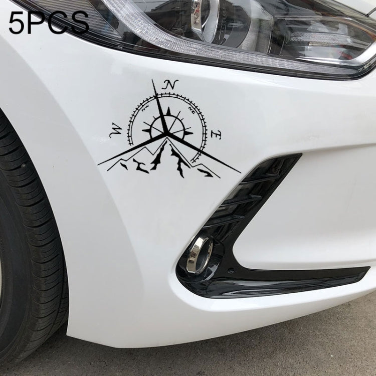 5 PCS NSWE Fashion Mountains Compass Rose Decal Nautical Compass Navigate Car Sticker, Size: 13.7x9.4cm ÎҵÄÉ̵ê