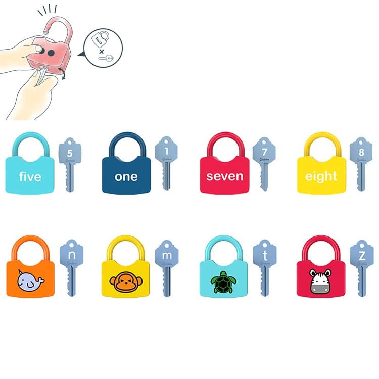 Children Alphanumeric and Number Matching Lock Early Educational Toys, Random Style Delivery Reluova