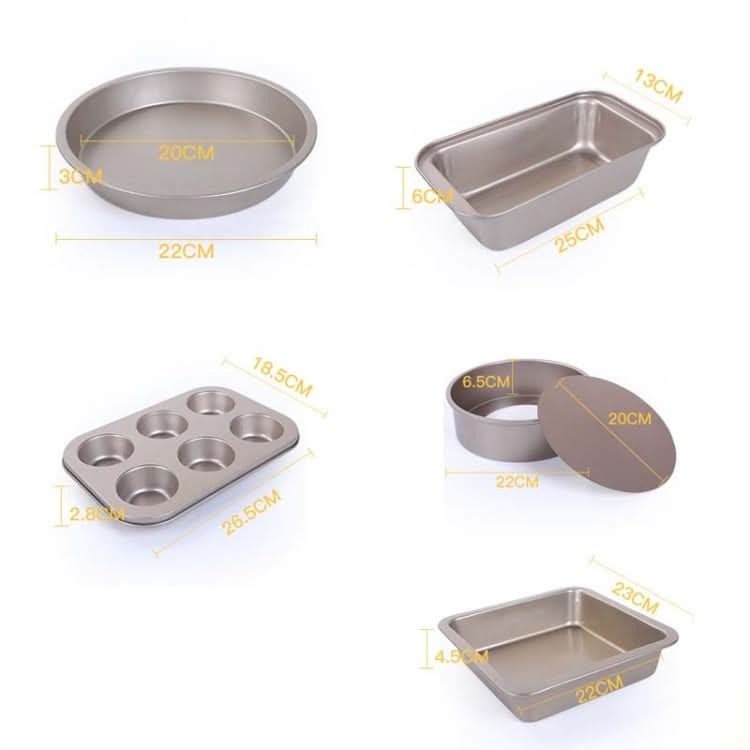 5 in 1 Cake Mould Pizza Bakeware Home Pastry Biscuit Bread Baking Tool Set-Reluova