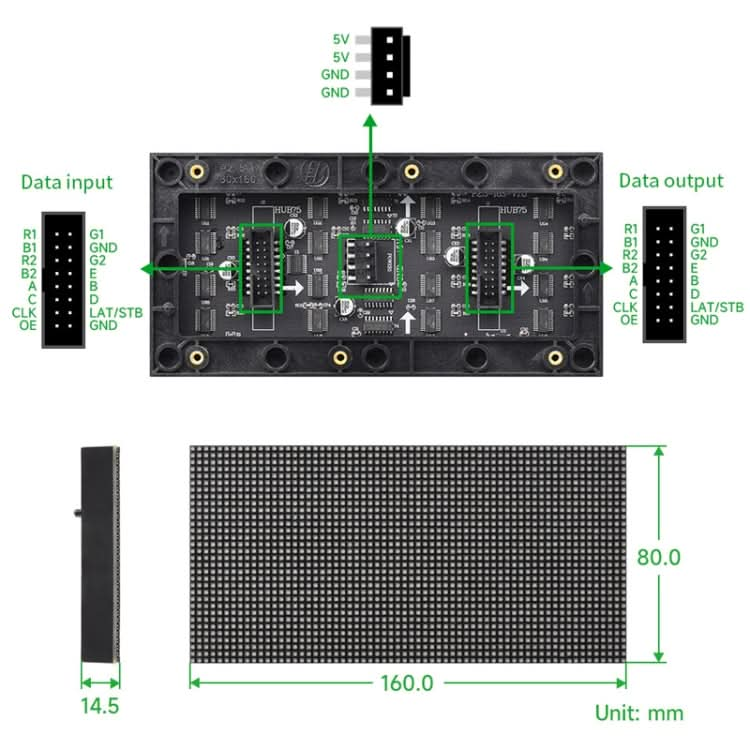 Waveshare RGB Full-color LED Matrix Panel, 2.5mm Pitch, 64x32 Pixels, Adjustable Brightness, 23707 My Store