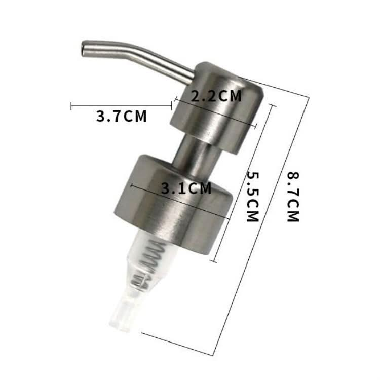 Stainless Steel Pump Head Soap Dispenser Threaded Nozzle