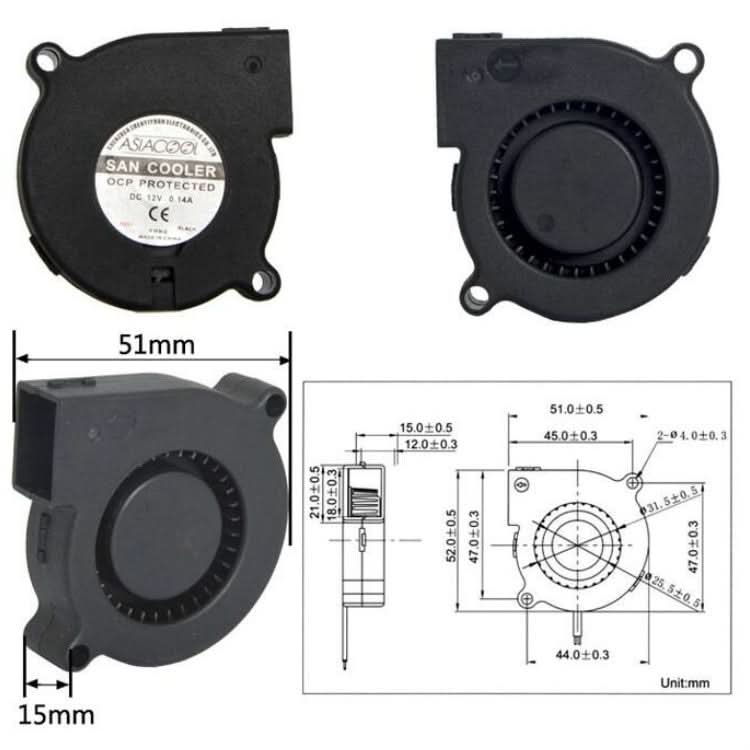 ASIACOOL Silent Turbo Blower Fan Reluova