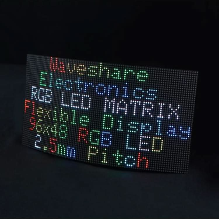 Waveshare Flexible RGB Full-color LED Matrix Panel, 2.5mm Pitch, 96x48 Pixels, Adjustable Brightness Bendable PCB My Store