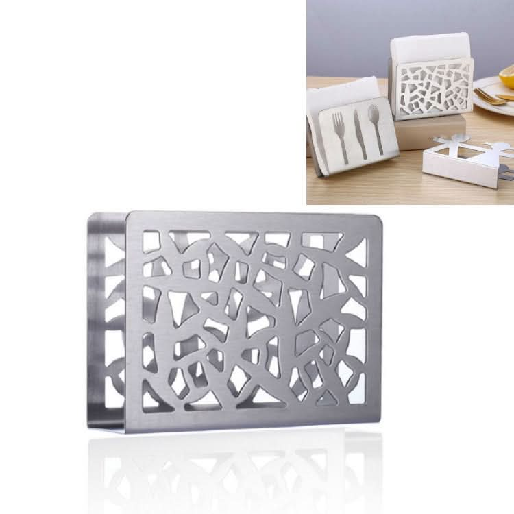 Restaurant Hotel Napkin Nolder Paper Towel Holder Stainless Steel Square Towel Holder