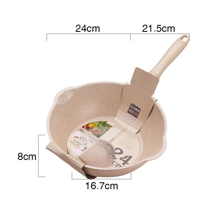 Thick Bottom Maifan Stone Household Small Frying Pan Non Stick Pan Deep Frying Pan Reluova