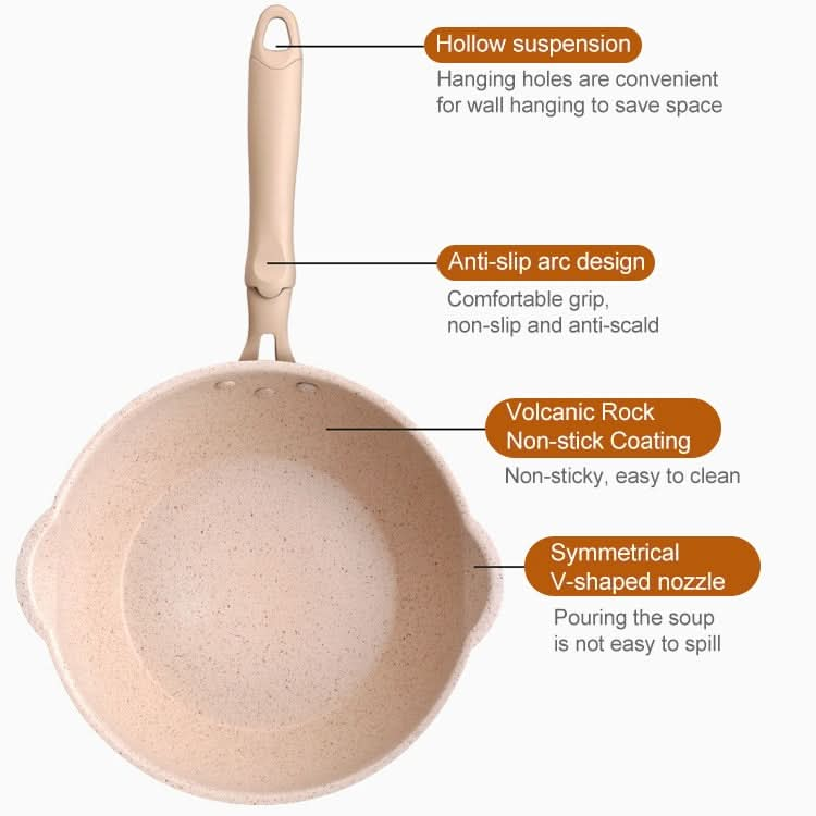 Thick Bottom Maifan Stone Household Small Frying Pan Non Stick Pan Deep Frying Pan Reluova