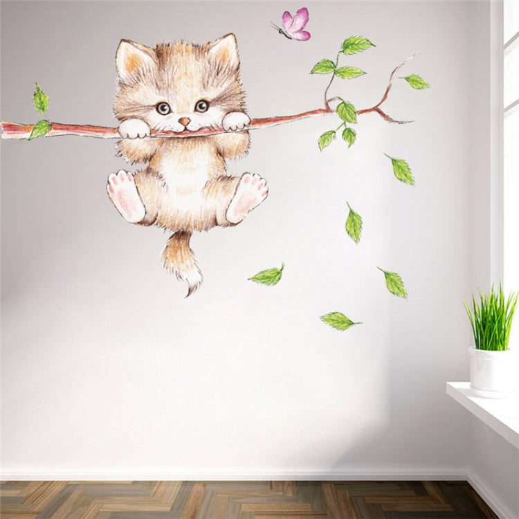 Cute Cat Twig Kindergarten Environment Layout Wall Decoration Wall Sticker My Store