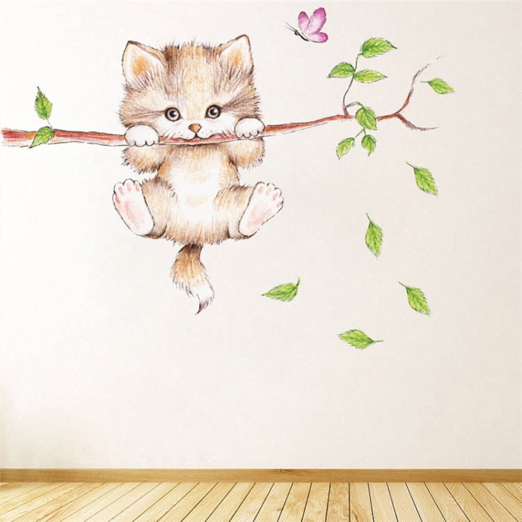 Cute Cat Twig Kindergarten Environment Layout Wall Decoration Wall Sticker My Store