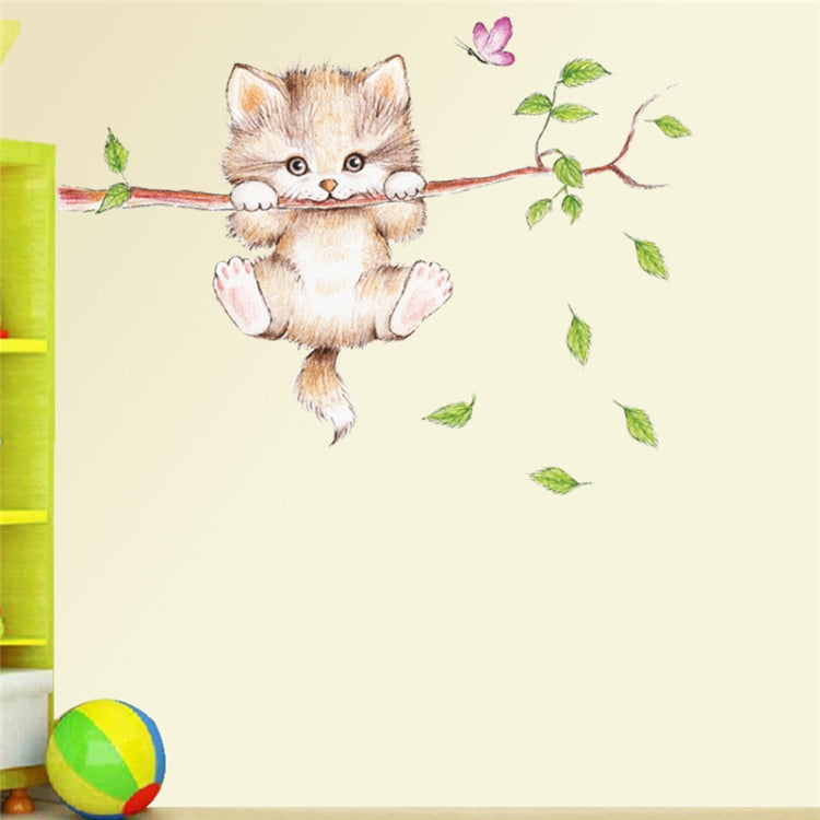 Cute Cat Twig Kindergarten Environment Layout Wall Decoration Wall Sticker My Store