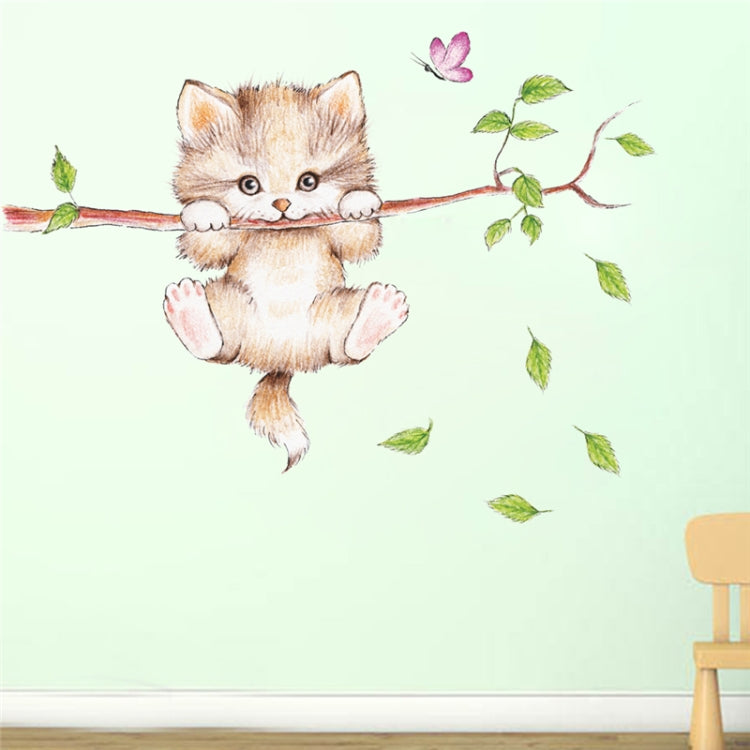 Cute Cat Twig Kindergarten Environment Layout Wall Decoration Wall Sticker My Store