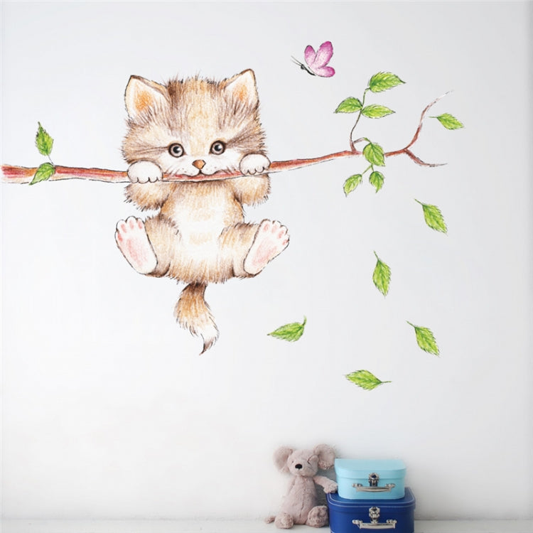 Cute Cat Twig Kindergarten Environment Layout Wall Decoration Wall Sticker My Store