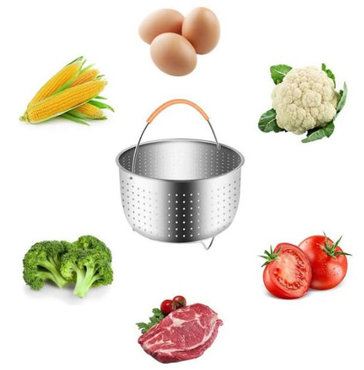 Stainless Steel Steaming Basket Plug-in Silicone Handle Pressure Cooker Steamer Kitchen Cooker Accessories Reluova