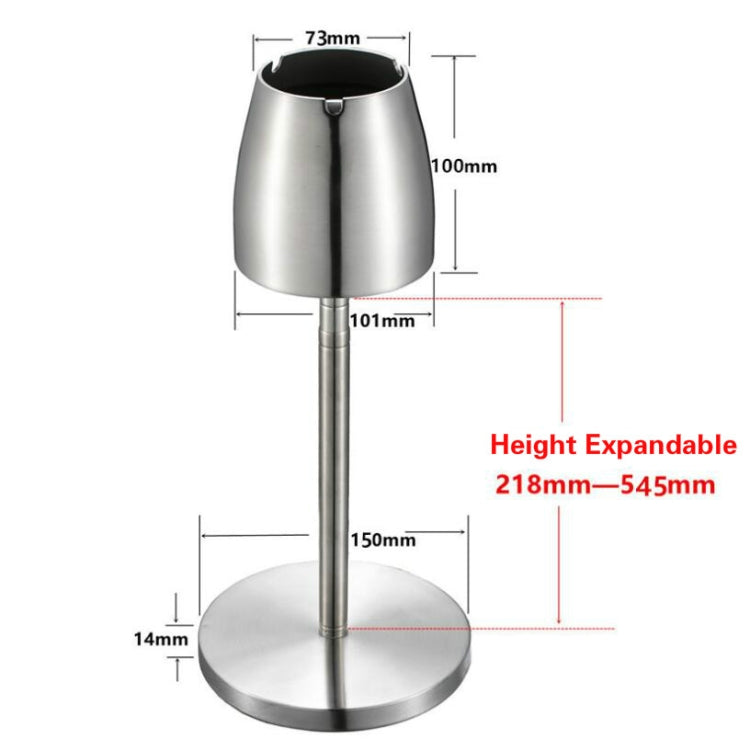 Telescopic Thickened Stainless Steel Windproof Ashtray My Store