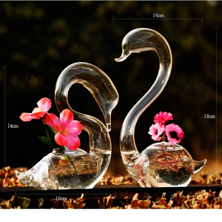 Swan Flower Vases Home Decoration Flower Pots Planters Wedding Decoration Vasos Party Gifts  Glass Crafts My Store