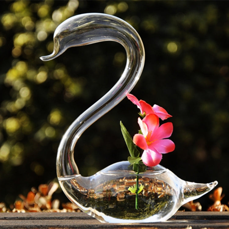 Swan Flower Vases Home Decoration Flower Pots Planters Wedding Decoration Vasos Party Gifts  Glass Crafts My Store