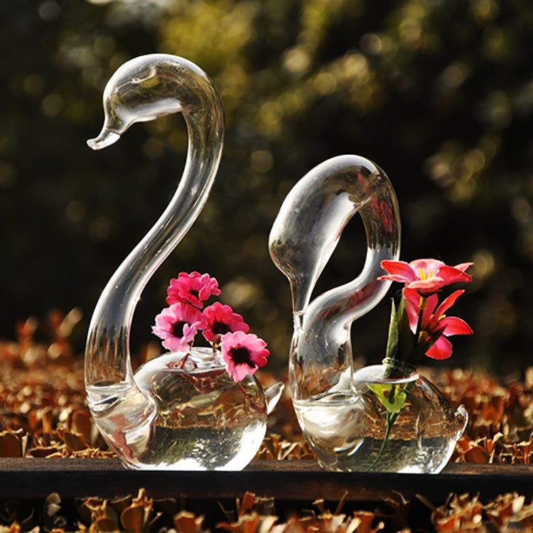 Swan Flower Vases Home Decoration Flower Pots Planters Wedding Decoration Vasos Party Gifts  Glass Crafts My Store