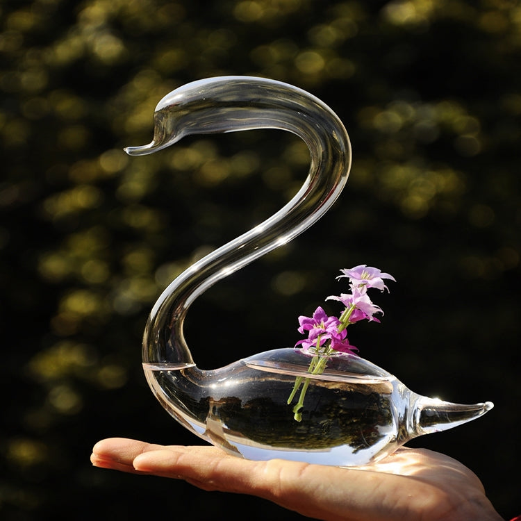 Swan Flower Vases Home Decoration Flower Pots Planters Wedding Decoration Vasos Party Gifts  Glass Crafts My Store