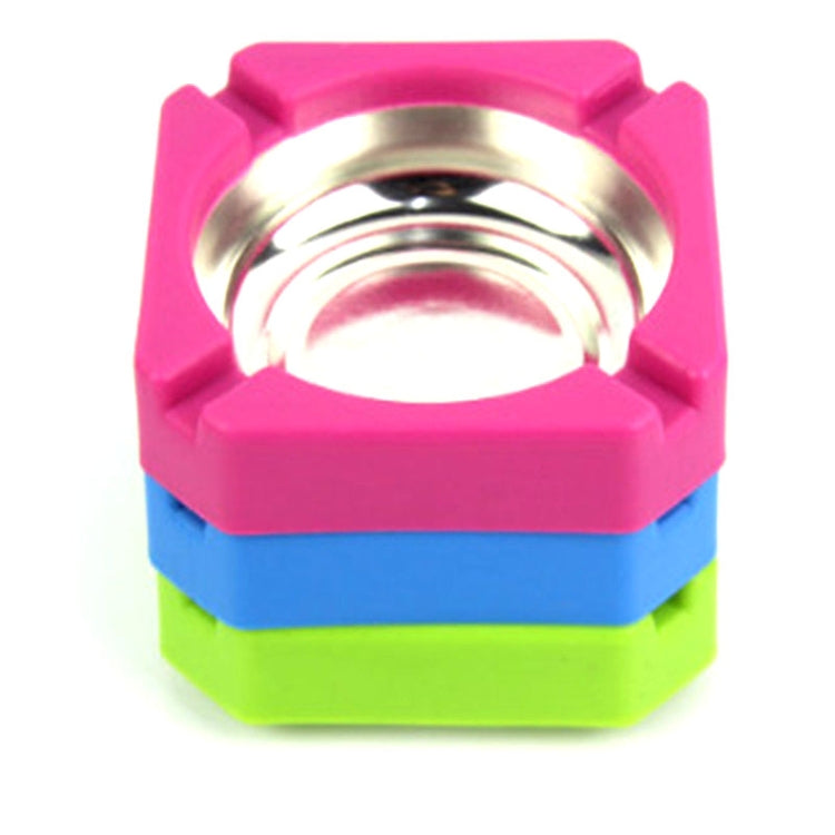 10 PCS Creative Plastic Metal Ashtray With Random Color Delivery