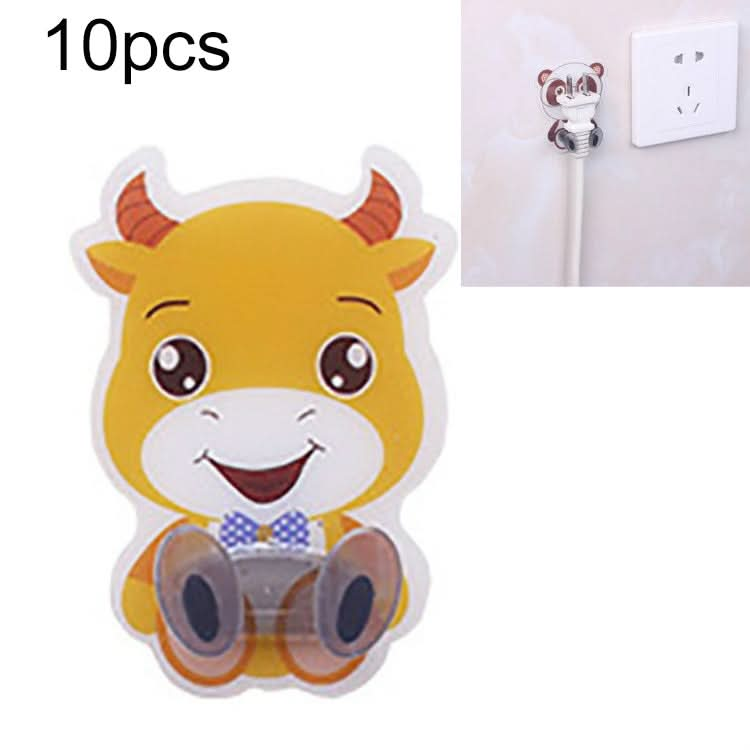 10pcs Multifunctional Household Wire Plug Cartoon Hook