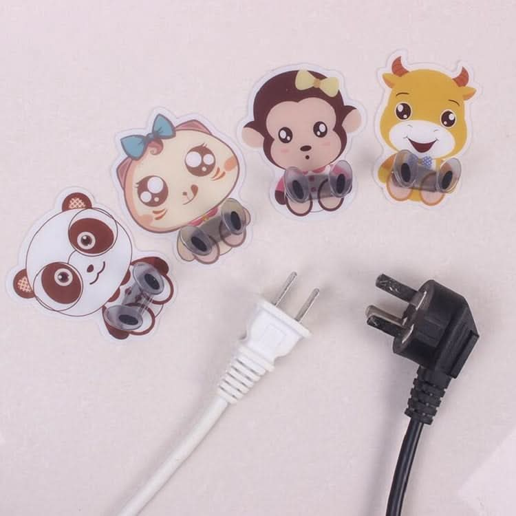 10pcs Multifunctional Household Wire Plug Cartoon Hook