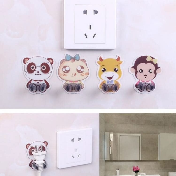 10pcs Multifunctional Household Wire Plug Cartoon Hook