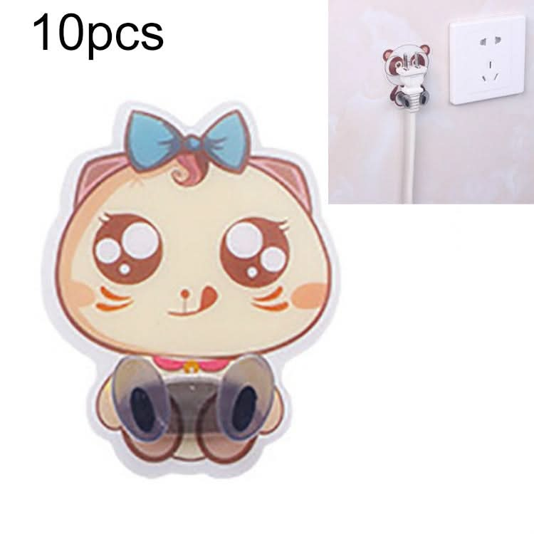 10pcs Multifunctional Household Wire Plug Cartoon Hook