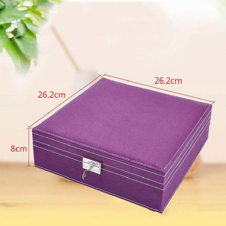 Velvet Double-layer Large Square Jewelry Storage Box Reluova