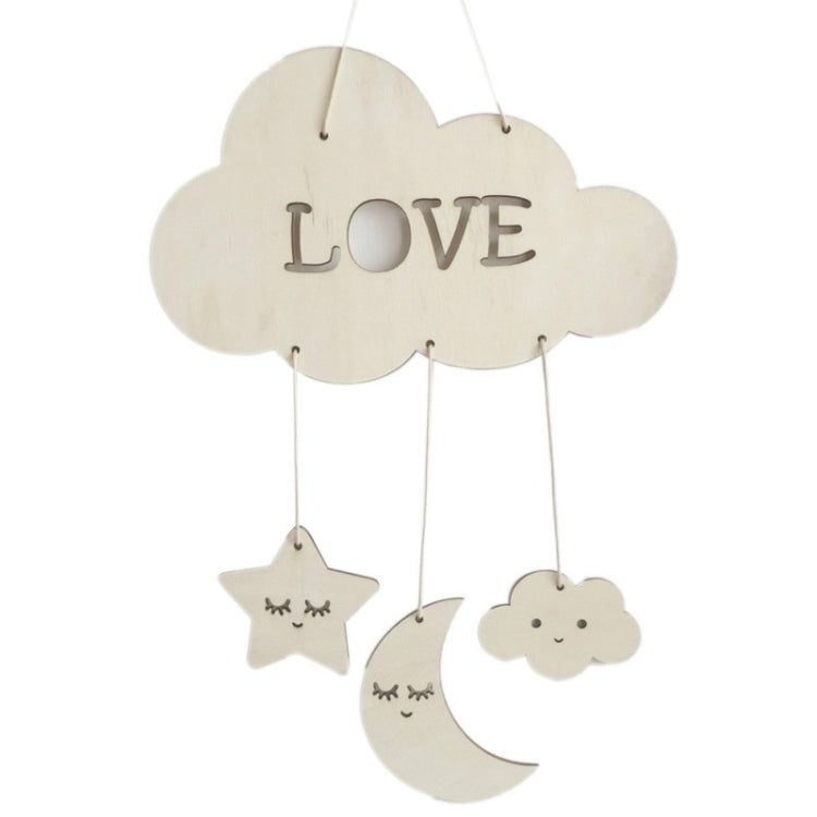 Baby Room Kindergarten Star Moon Wooden Decoration My Store