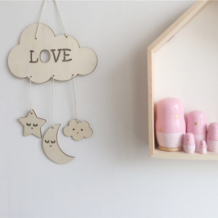 Baby Room Kindergarten Star Moon Wooden Decoration My Store