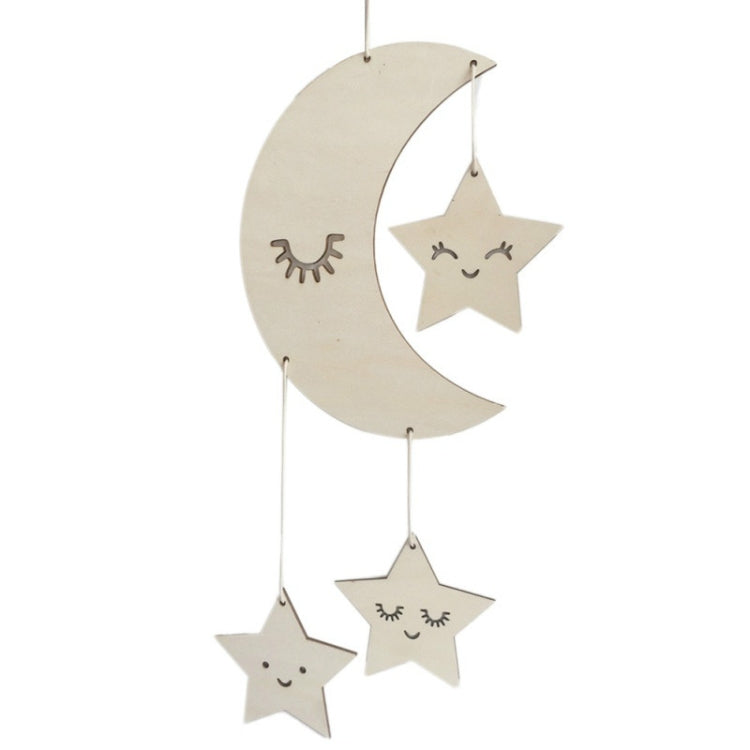 Baby Room Kindergarten Star Moon Wooden Decoration My Store