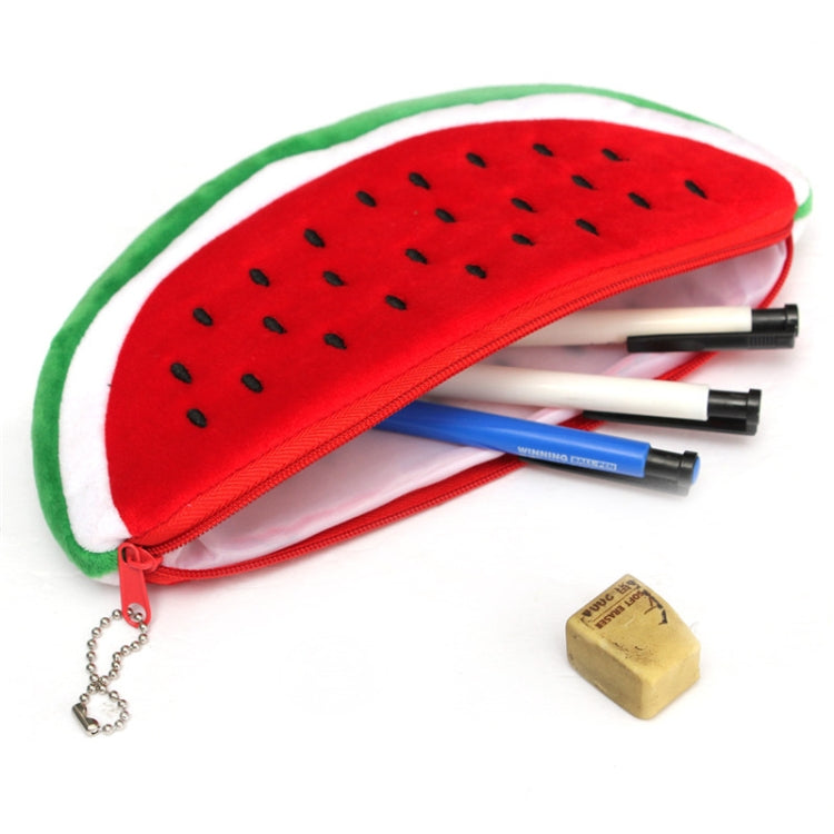 Cute Watermelon Shape Plush Pencil Bag My Store