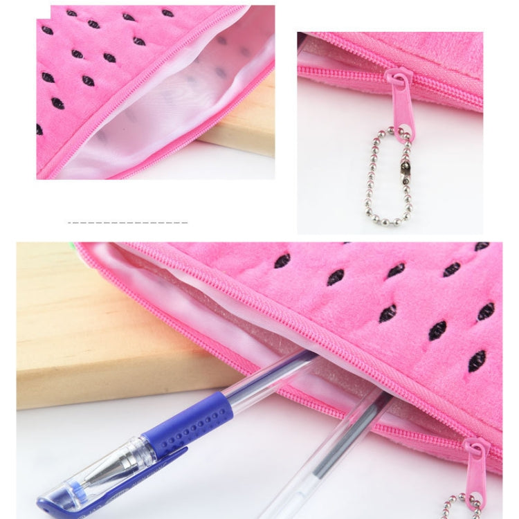 Cute Watermelon Shape Plush Pencil Bag