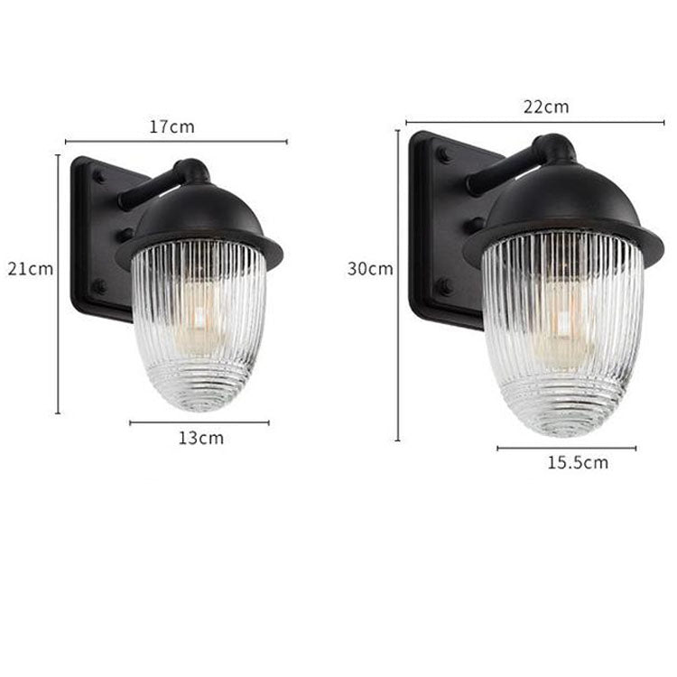 Waterproof Rust-proof Glass Ball Outdoor Wall Lamp Courtyard Exterior Wall Balcony Corridor Light My Store