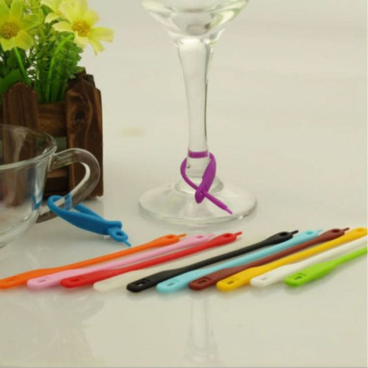 12 PCS / Set Wine Glass Recognizer Creative Silicone Wine Glass Mark - Reluova