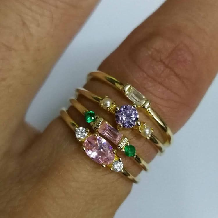 4 PCS Women Vintage Bohemian Crystal Zircon Ring Set-Reluova