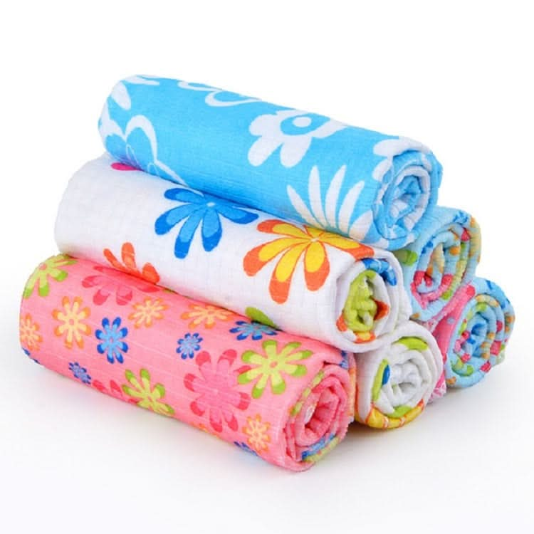 4 PCS / Set Microfiber Printed Flowers Cloth Cleaning Cloth-Reluova