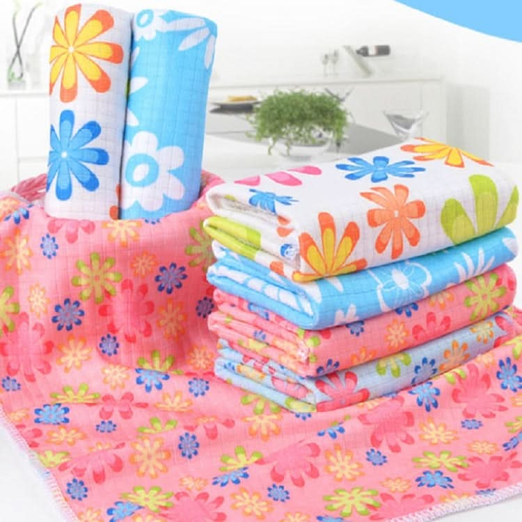 4 PCS / Set Microfiber Printed Flowers Cloth Cleaning Cloth-Reluova